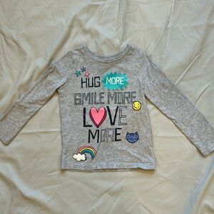 Carters long sleeve graphic tee girls size 5t